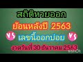 สถิติ หวย ย้อน หลัง 30 ปี