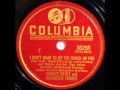 Horace Heidt & His Musical Knights. I Don´t Want To Set The World On Fire (Columbia 36295, 1941)