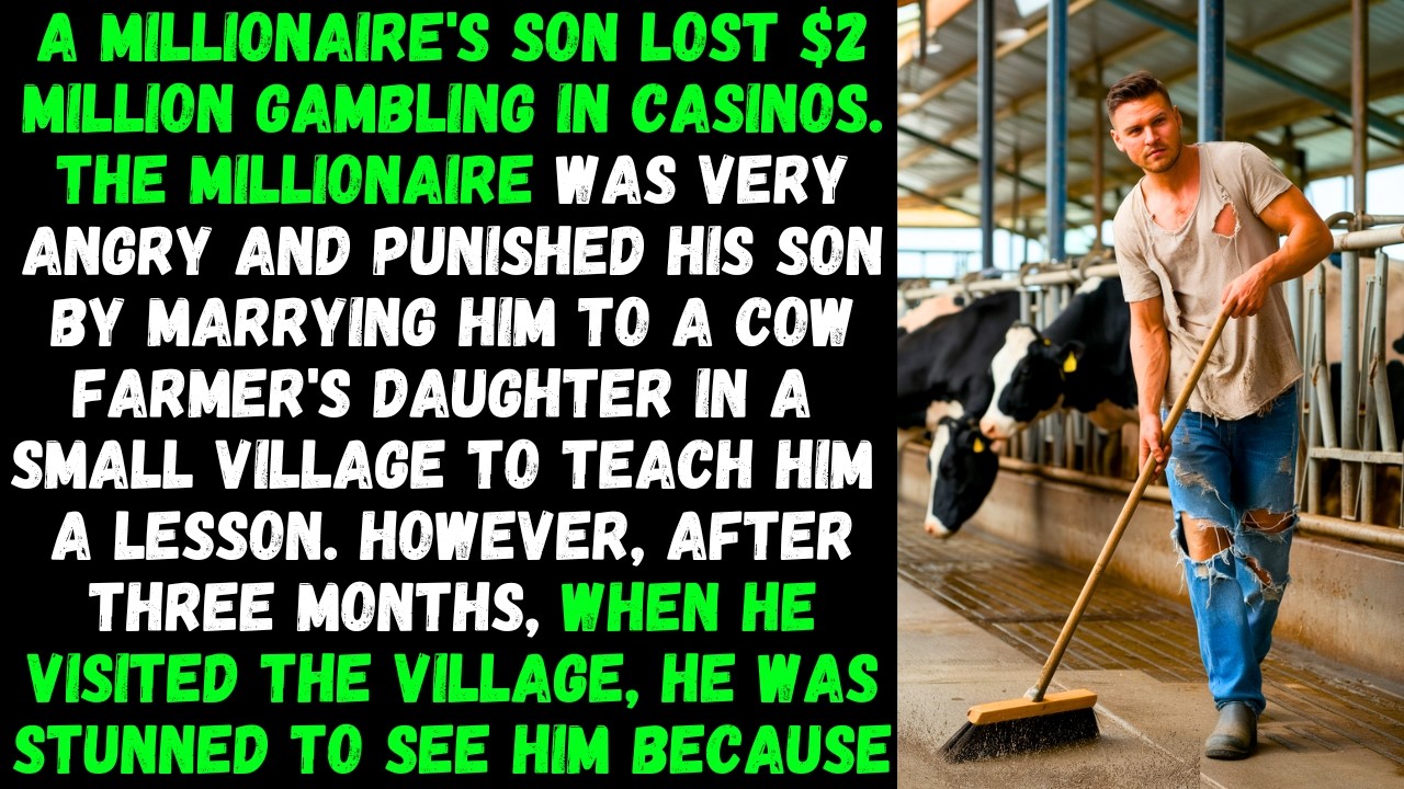 A millionaire's son lost $2 million in casinos, so his father married him to a farmer's daughter but
