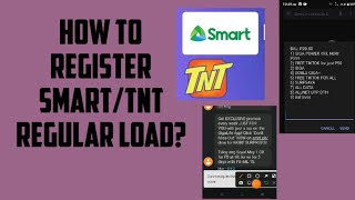 How to register regular load smart/tnt#howtoregisterload #smart/TNT? #regusterdata