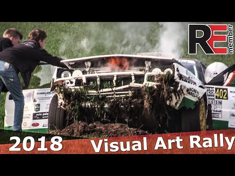 Visual Art Rally 2018 CRASHES | FIRE | MISTAKES AND ACTION