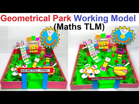 geometrical park working model (3D) - maths tlm - maths project - diy - simple | craftpiller - 3d