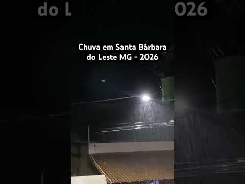 Primeira chuva do ano de 2026 em Santa Bárbara do Leste Minas Gerais