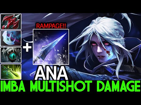 ANA [Drow Ranger] Imba Multishot Damage Overpower Build Dota 2