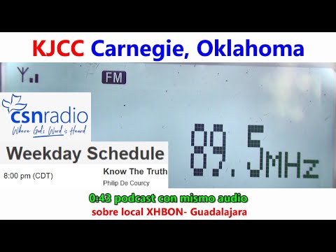 89.5 KJCC - Carnegie, Oklahoma captada en Zapopan (oeste), México