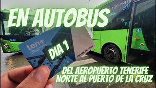 Como ir en autobus del aeropuerto Tenerife norte al Puerto de la Cruz