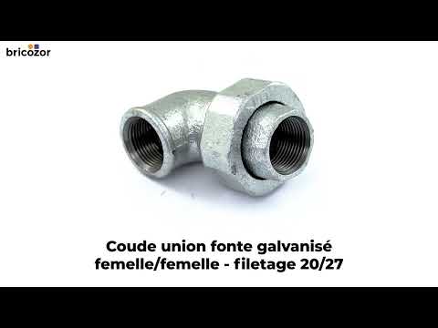 Coude union fonte femelle / femelle galvanisé - référence 96 CODITAL