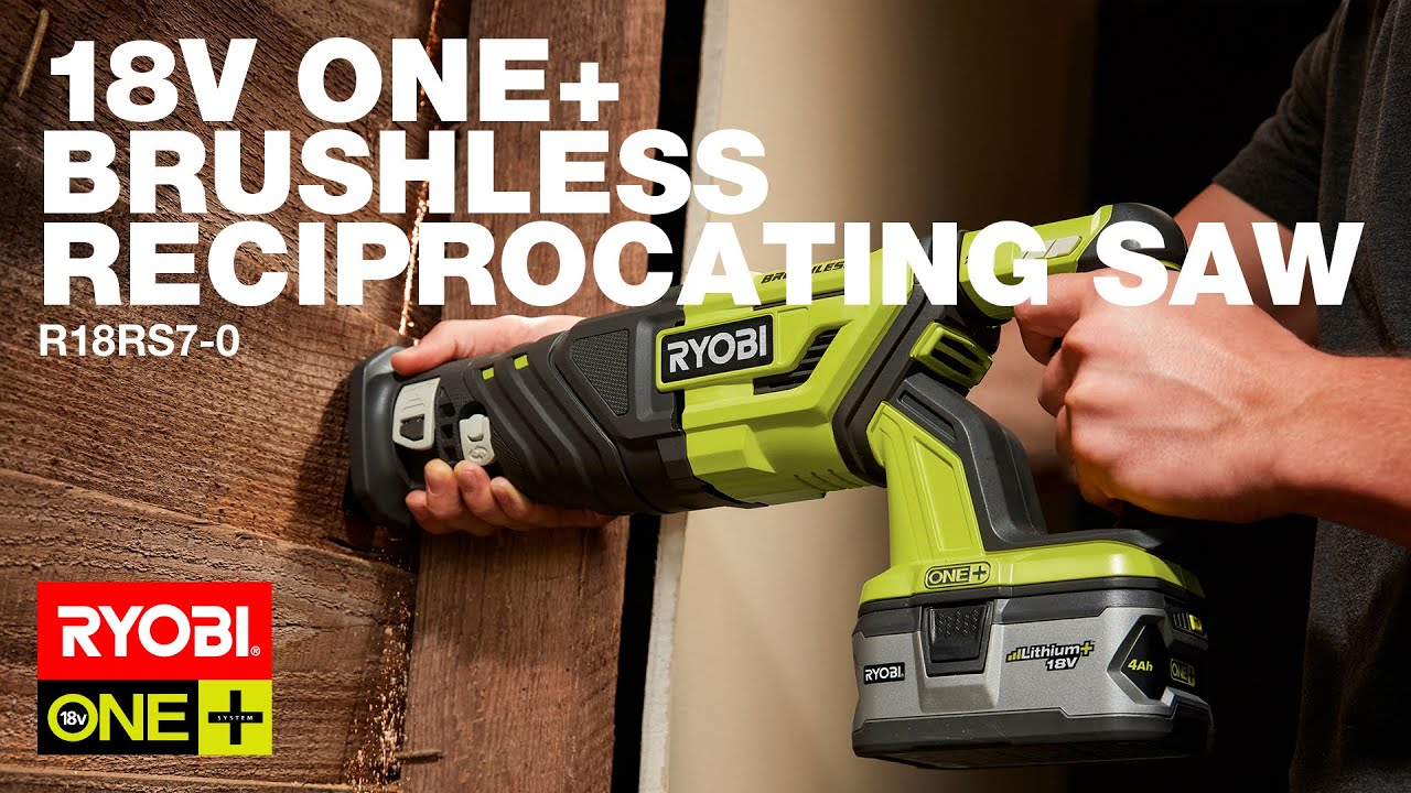 Ryobi ONE+ Brushless Reciprocating Saw 18V R18RS70 Tool Only