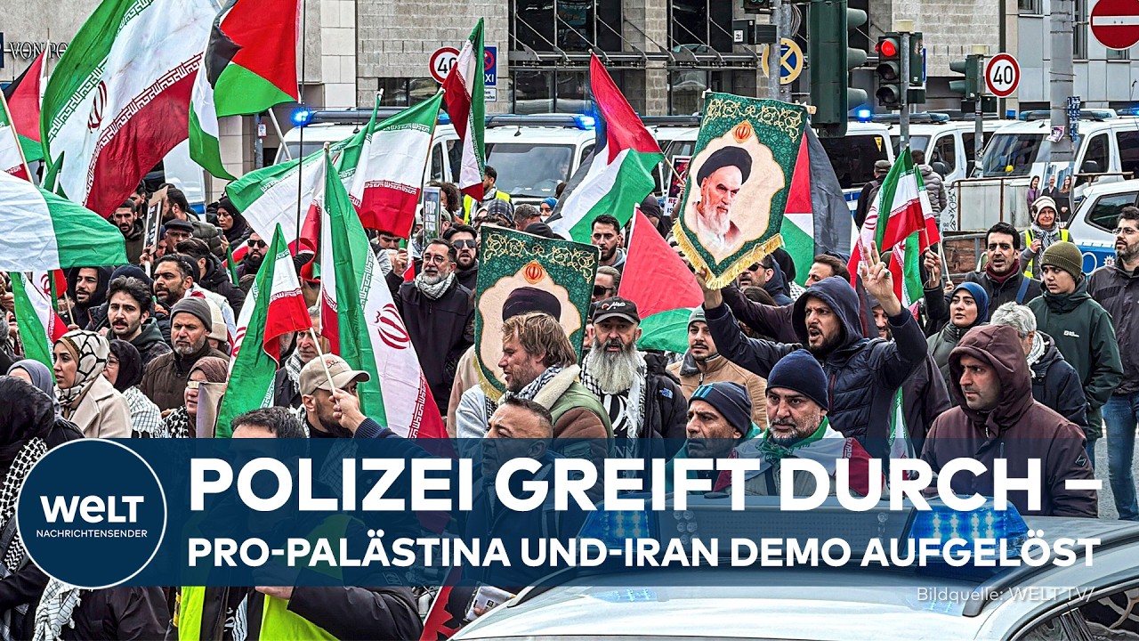 POLIZEIEINSATZ IN FRANKFURT: Pro-palästinensische Demo nach verbotenen Parolen aufgelöst
