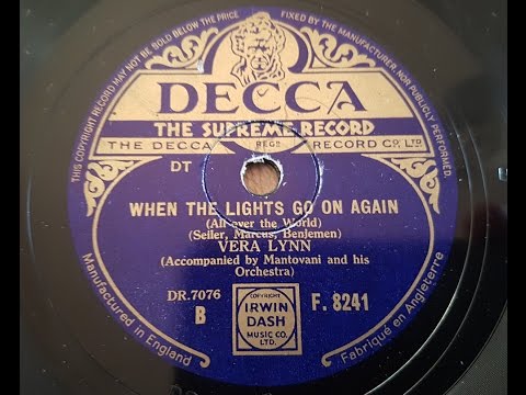 Vera Lynn 'When The Lights Go On Again (All Over The World)' 1942 78 rpm