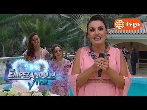 ¡María Elena se cae a la piscina en plena presentación! - VBQ Empezando a vivir 03/01/2018