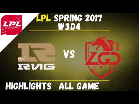 RNG vs LGD Highlights ALL GAME | LPL Spring W3D4 2017 | Royal Never Give Up vs LGD