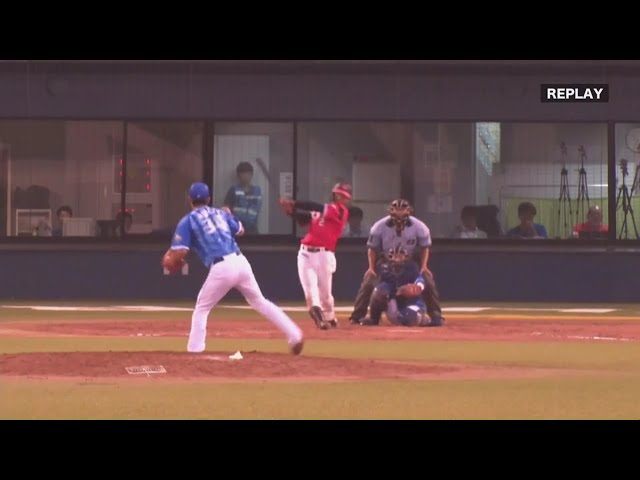 【ファーム】マリーンズ・藤原 右中間への2点タイムリー3ベースで勝ち越しに成功!! 2019/6/29 M-DB(ファーム)