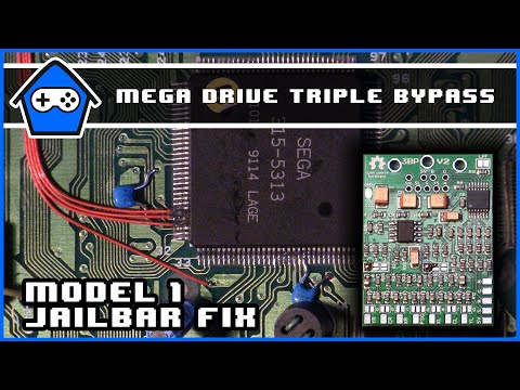 SEGA Mega Drive - Jailbar Fix -  Model 1 (PAL VA4) Triple Bypass