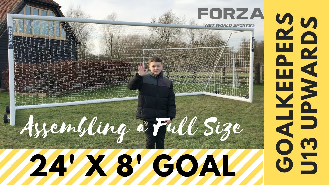 FORZA ALU110 Full Size Goal 24'x8' for U13 upwards - Easy to Assembly & Great Quality for Goalies