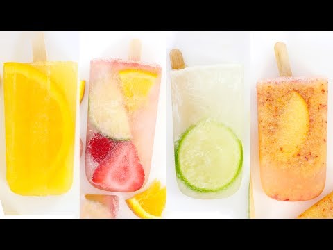 5 Cocktail Popsicle Recipes - Sangria, Margarita, Pina Colada, Mimosa + Peach Bellini | RECIPE