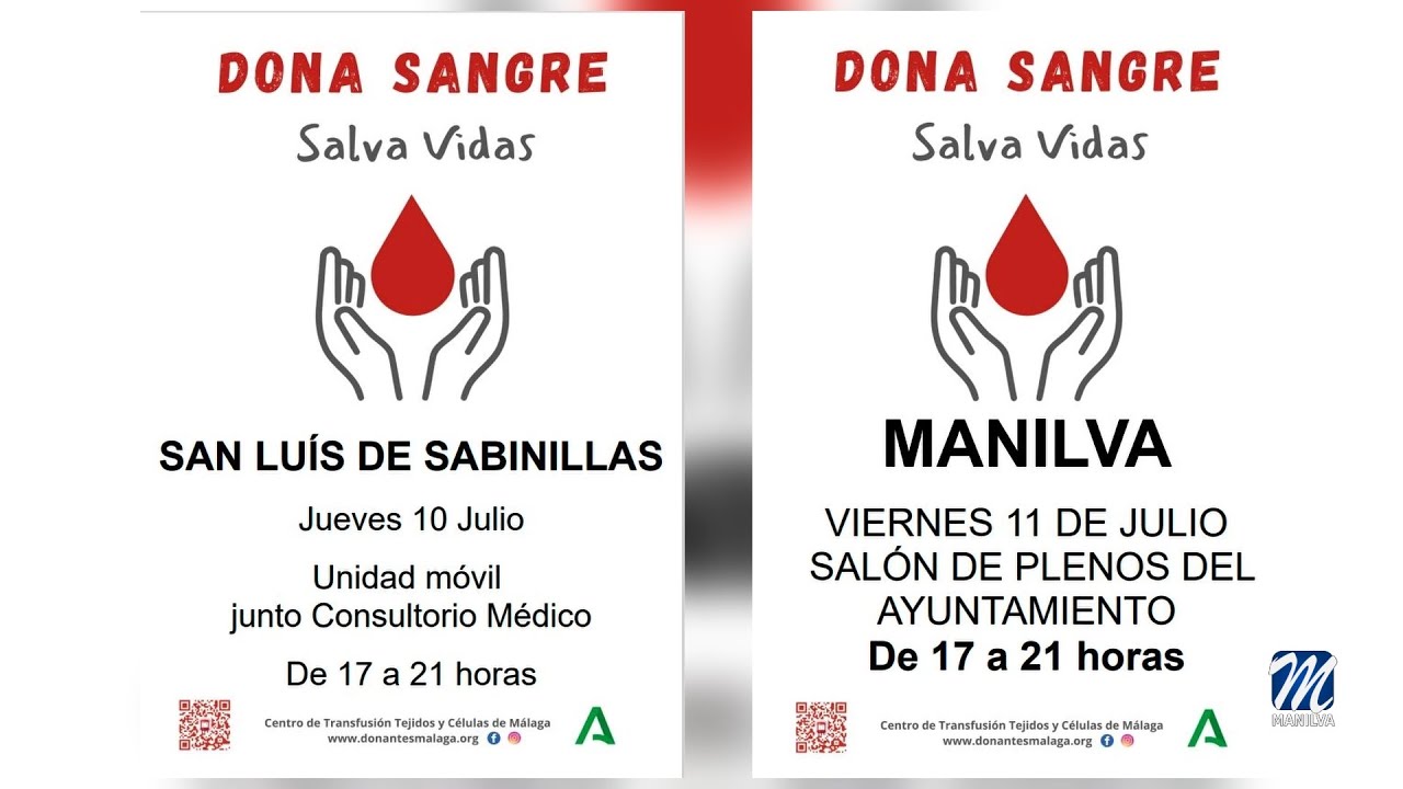 Hoy se podrá donar sangre en Sabinillas