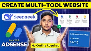 Create Professional Tool Website Using DeepSeek Ai And Earn Money With AdSense
