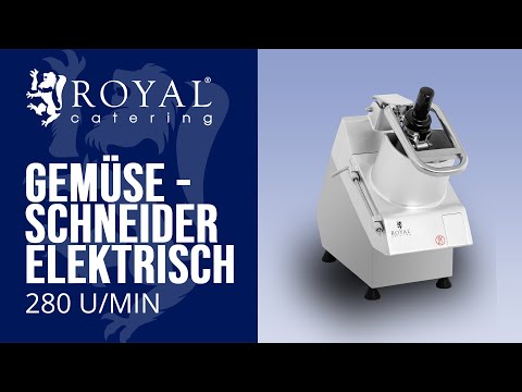 Video - B-Ware Gemüseschneider elektrisch - 750 W - 5 Messerscheiben - Ø 205 mm