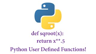 Python - User Defined Functions!