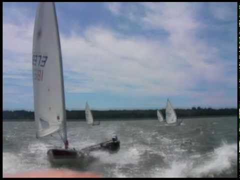 Laser sailing in heavy wind Vancouver Canada