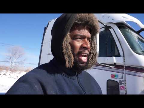 TRUCKING: SO COLD my TRUCK WOULDN'T START!!! Had to USE CHARCOAL to heat the OIL PAN !!!