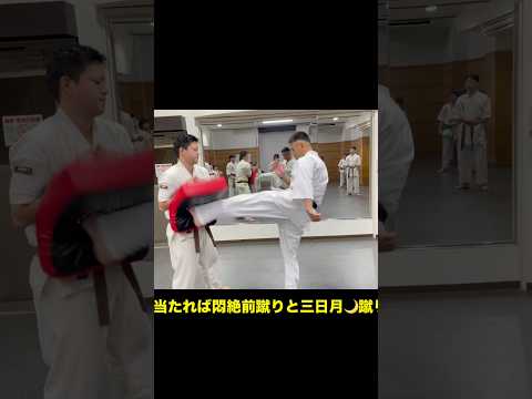 極真会‼️三日月🌙蹴り #karate #kyokushin #空手 #極真空手
