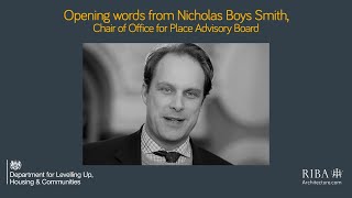RIBA Policy: Opening words from Nicholas Boys Smith at the RIBA Office for Place event