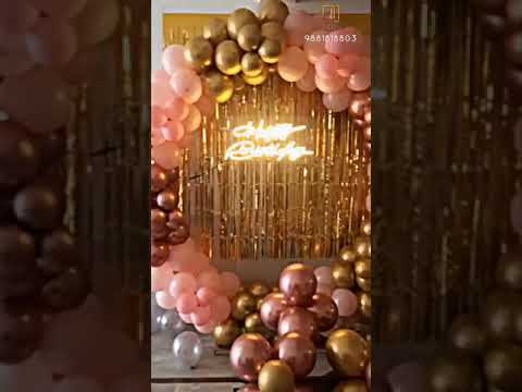 Black surprise birthday helium gas balloons decoration in ha...