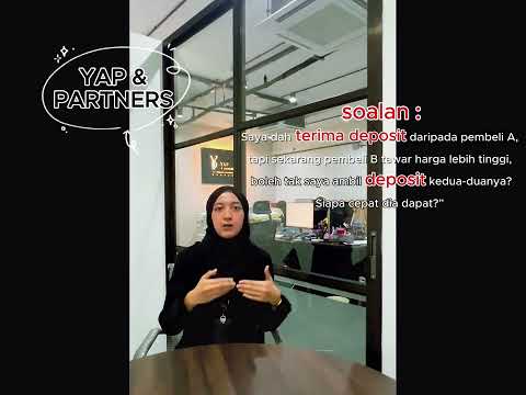 Ramai orang tanya saya satu soalan:  “Saya dah terima deposit daripada pembeli A, tapi sekarang pembeli B tawar harga lebih tinggi, boleh tak saya ambil deposit kedua-duanya? Siapa cepat dia dapat?”