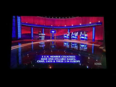 Final Jeopardy, “Country Names” - Devin Rossiter Day 2 (11/4/20)