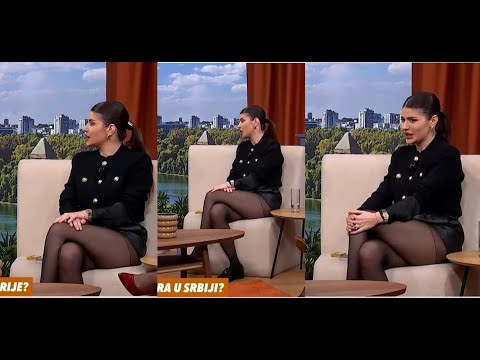 Tamara Tara in black pantyhose & control top