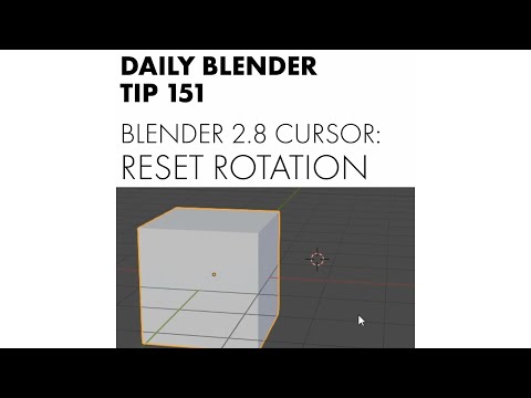 Daily Blender Tip 151 - How to reset the rotation of the 3D cursor