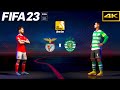 FIFA 23 | BENFICA vs. SPORTING CP | Ft. Ronaldo | Liga Portugal | Lisbon derby | PS5 4K