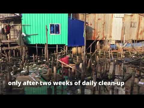 Before and After Plastic Waste Clean-Up -TONTOTON Cambodia