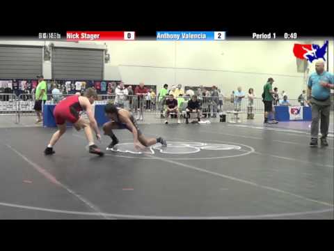 Nick Stager vs. Anthony Valencia at 2013 Junior Nationals - FILA - FS