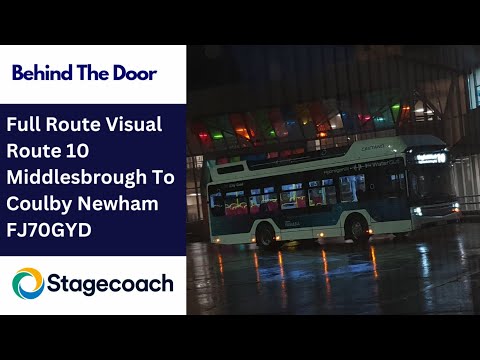 Full Route Visual | Stagecoach NE Bus Route 10 - Middlesbrough to Coulby Newham | FJ70GYD
