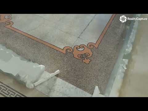 rilievo de um apartamento com pavimento veneziano e marmette em Roma