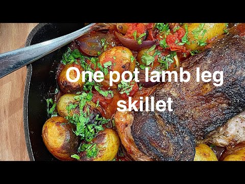 One-pot lamb leg skillet recipe so easy and delicious!