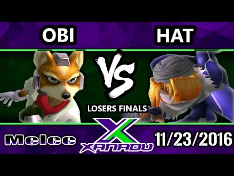 S@X 177 -Obi (Fox) Vs. Hat (Sheik) - SSBM Losers Finals - Smash Melee