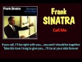 Call Me Frank Sinatra   Lyrics