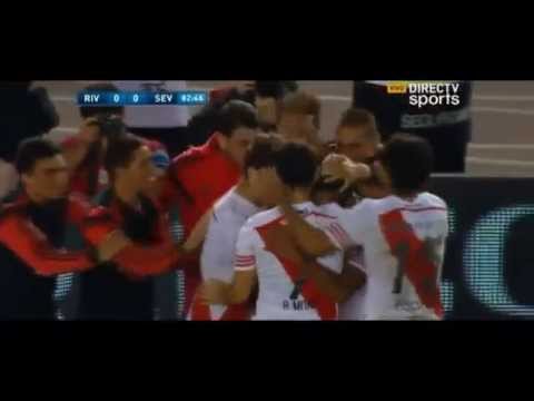 Golazo de Juan Cruz Kaprof - River 1 - 0 Sevilla - SuperCopa EuroAmericana 2015
