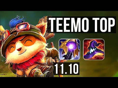 TEEMO vs WUKONG (TOP) | Rank 3 Teemo, 2.4M mastery, 3/0/3, 900+ games | BR Challenger | v11.10