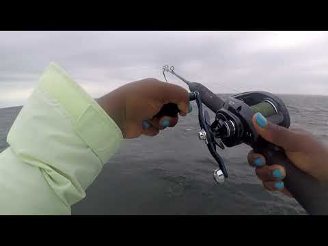 Fluke Fishing Rough Waves on the Ocean Explorer