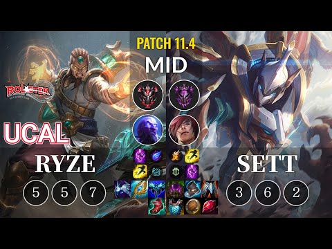 KT Ucal Ryze vs Sett Mid - KR Patch 11.4