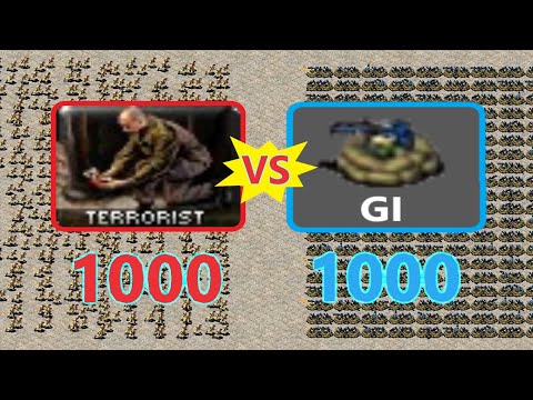 Terrorists vs Deployed Gi 🎮 Explosive Battle 🎮 Same Cost 🎮 Red Alert 2
