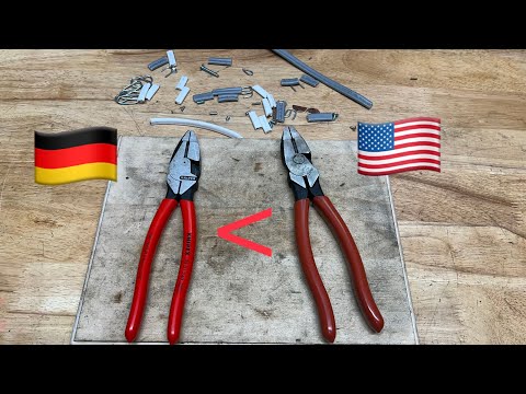 Battle of the Lineman’s pliers! Knipex vs Klein! USA vs Germany! Who wins?