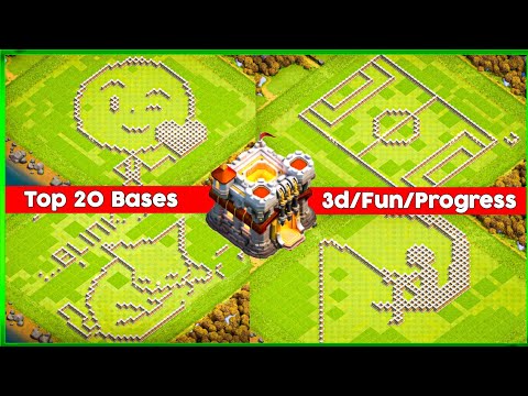New Th11 3d/Fun/Progress base with copy link || Th11 3d base layouts | Clash of Clans