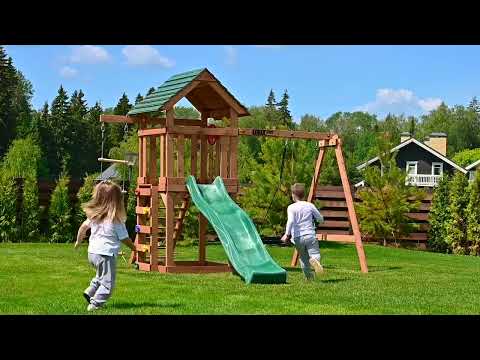 Детский игровой комплекс UNIX Kids (6 in 1) Dark Green