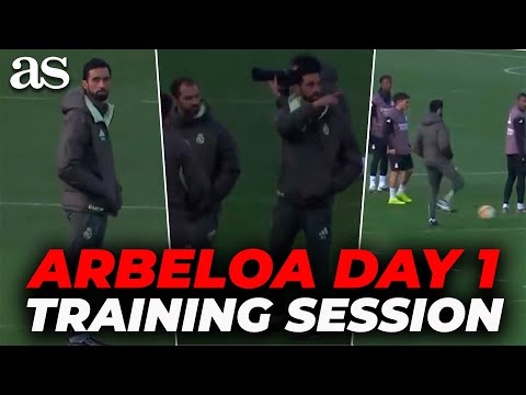ALVARO ARBELOA FIRST TRAINING SESSION with REAL MADRID after XABI ALONSO's SACKING